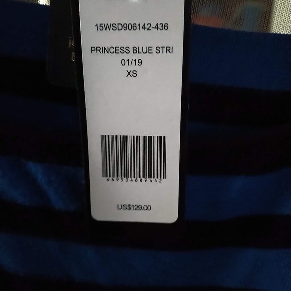 BEBE botanical stripe midi dress - Picture 2 of 6